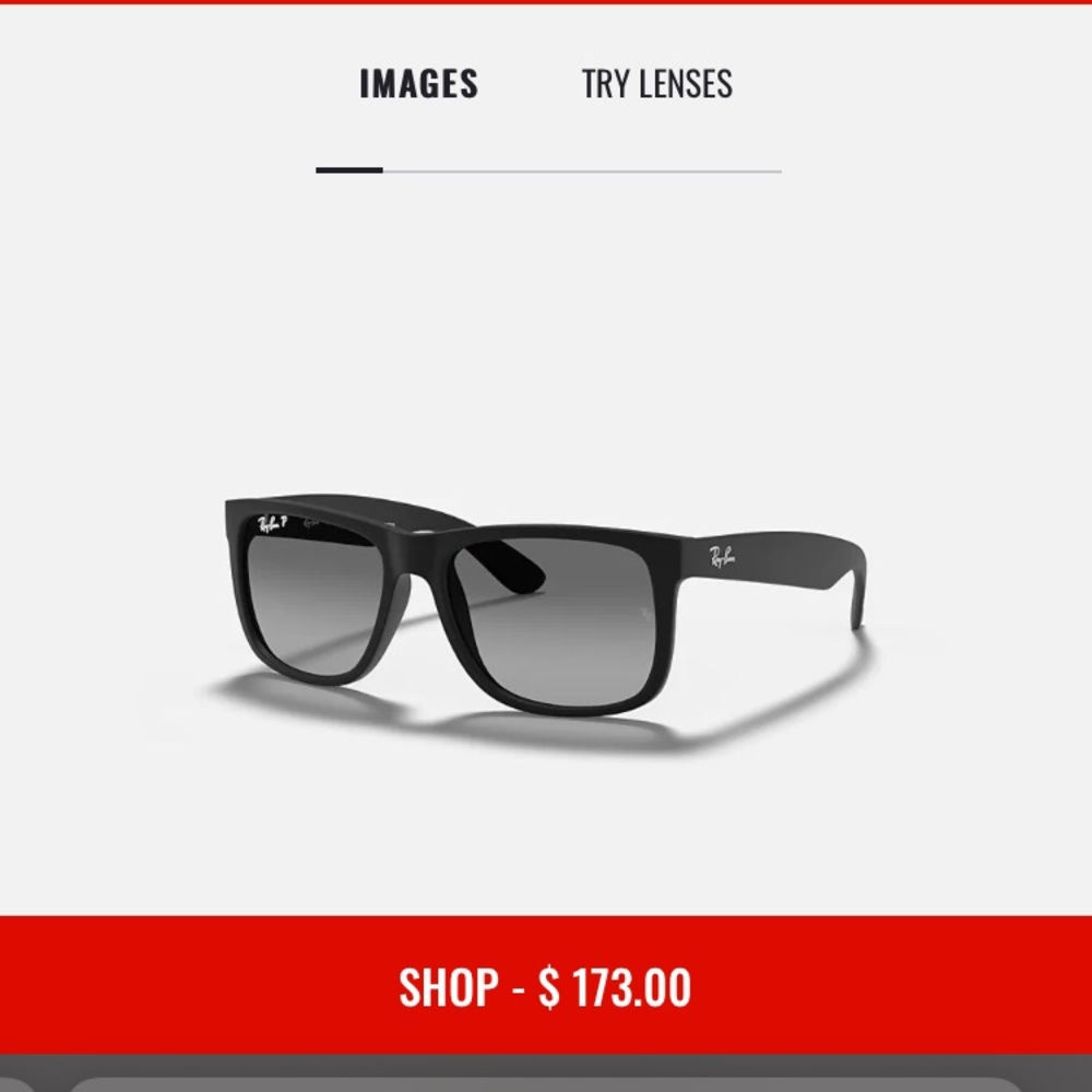 HOT Authentic Ray-Ban Justin Polarized Sunglasses Matte Black NWOT
